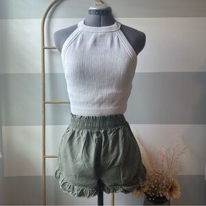 Aerie High Waist Green Shorts